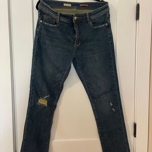Stylish Distressed Blue Jeans